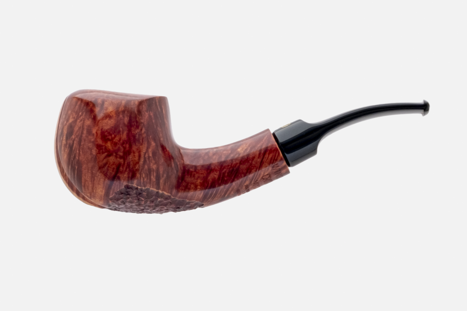 Winslow Crown Viking - Rustik Bent Pot Pipo (9mm)