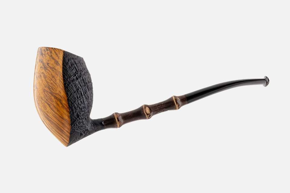 Il Duca - Barone (B) Smooth Bambu Shank Shield Pipo (Filtresiz)