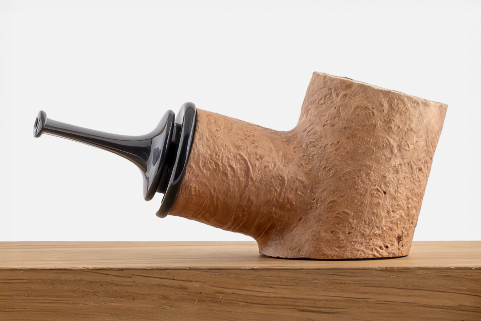 Astra Pipe - Sandblast Poker Pipo (Reverse Calabash)