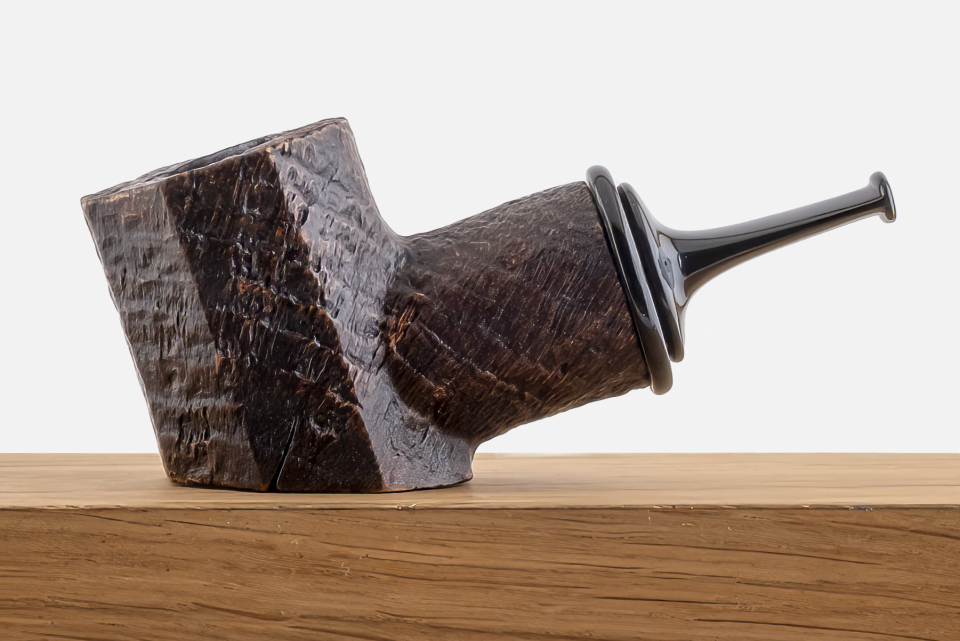 Astra Pipe - Sandblast Panel Poker Pipo (Reverse Calabash)