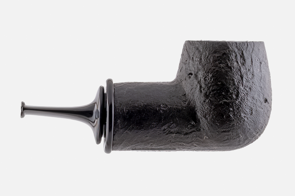 Astra Pipe - Sandblast Billiard  Pipo (Reverse Calabash)