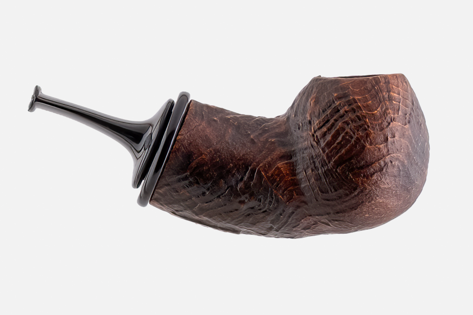Astra Pipe - Sandblast Apple Pipo (Reverse Calabash)