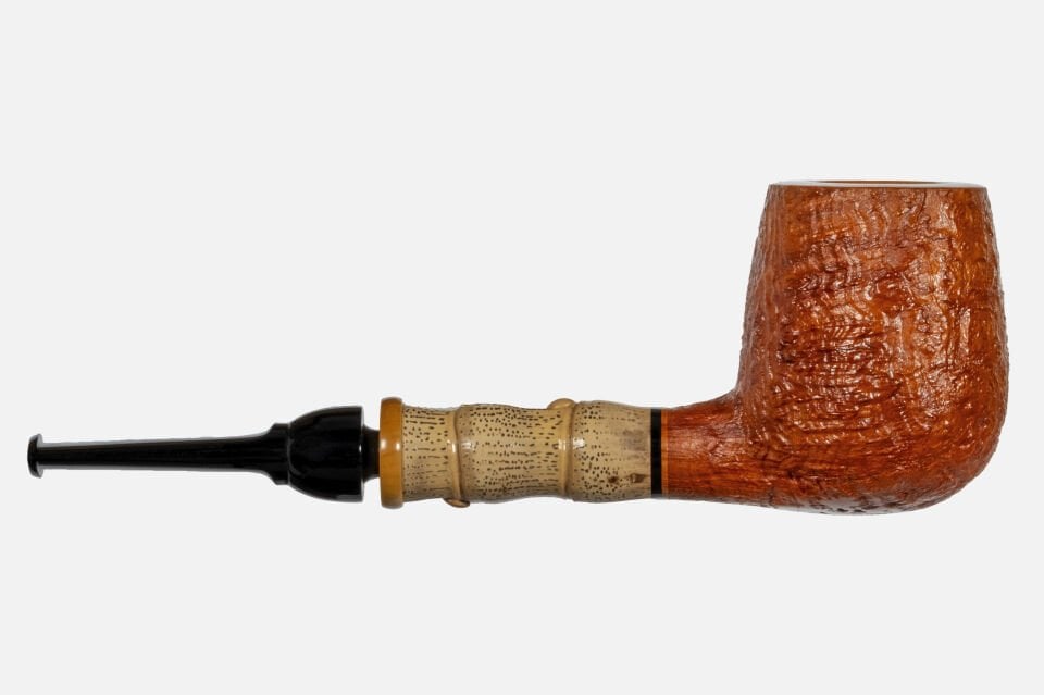 Chris Asteriou - Sandblasted Bamboo Billiard Pipo (Filtresiz)